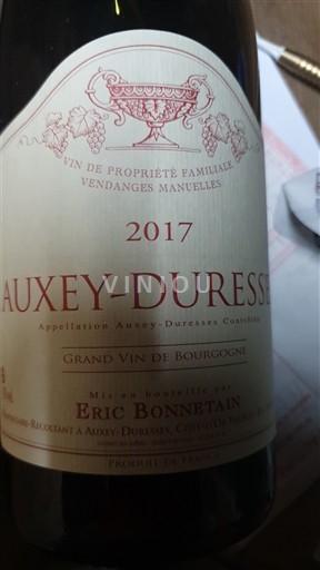 Bourgogne Auxey-Duresses Premier Cru Eric BONNETAIN 2017