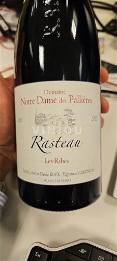 Údolí Rhôny Rasteau Domaine Notre Dame des Pallières Les Ribes 2022