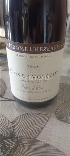 Borgogna Clos-de-vougeot Grand Cru Jérôme Chezeaux Montiotes Hautes 2023