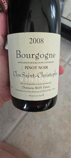 Burgundija Domaine ROY Frères Clos Saint-Christophe 2008