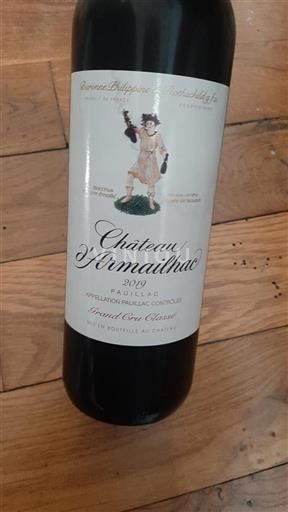 Bordéus Pauillac Grand Cru Classé Château Armailhac 2019
