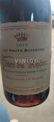 Rhône-dalen Côtes-du-Rhône Les Hauts Buissons 2015