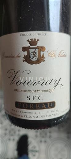 Loire Valley Vouvray Clos Naudin Foreau 2002