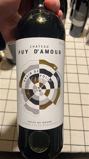 Bordéus Côtes-de-bourg Château Puy Amour Grain de Folie 2022