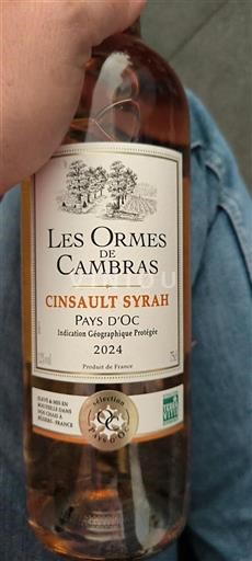 Languedoc-Roussillon Pays d'Oc Les Ormes de Cambras Cinsault Syrah 2024