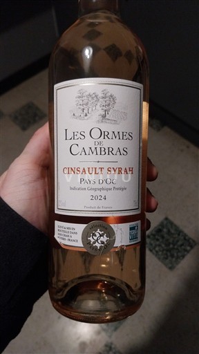 Languedoc in Roussillon Pays d'Oc Les Ormes de Cambras Cinsault Syrah 2024
