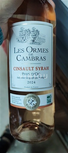 Linguadoca e Rossiglione Paese d'Oc Les Ormes de Cambras Cinsault Syrah 2024