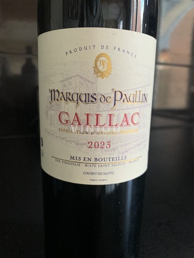 Zuidwest-Frankrijk Gaillac Marquis de Paulin 2023