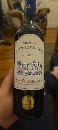 Bordéus Saint-Émilion Grand Cru Grand Cru Château Haut-Lavigne 2020