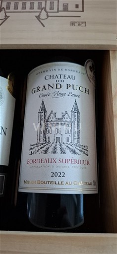 Bordeaux Bordeaux Supérieur Château Grand Puch Anne-Laure 2022