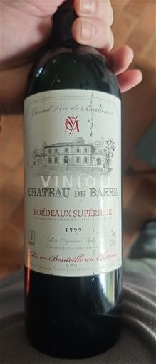 Burdeos Bordeaux superior Château Barre 1999
