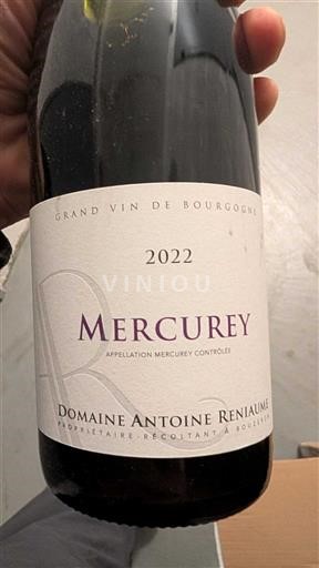 Bourgogne Mercurey Domaine Antoine Reniaume 2022