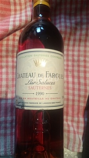 Bordeaux Sauternes Château Fargues 1990