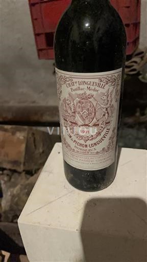 Burdeos Pauillac Grand Cru Château Longueville Baron de Pichon-Longueville 1991