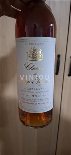 Bordeaux Sauternes Rayne Vigneau 1990