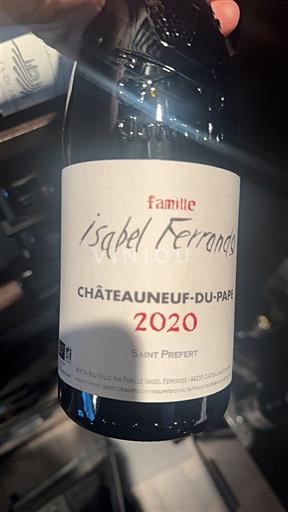 Valle del Ródano Châteauneuf-du-Pape. Famille Isabel Ferrando Saint Prefert 2020