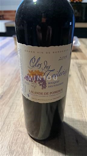 Bordeaux Lalande-de-pomerol Clos des Tuileries Bouquet des Tuileries 2019