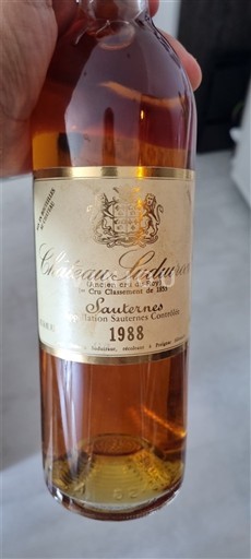 Bordeaux Sauternes Premier Cru Château Suduiraut 1988