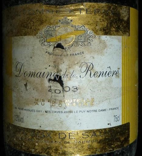 Loiretal Coteaux-de-Saumur Domaine La Renière 2003
