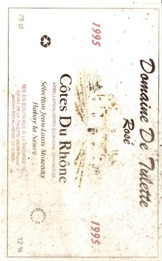 Vallée du Rhône Côtes-du-rhône Domaine Tulette 1995