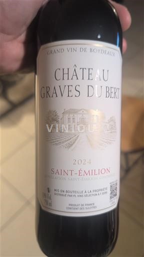 Bordeaux Saint-Émilion Grand Cru Château Graves du Bert 2024
