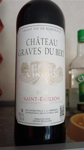 Bordoja Saint-Émilion Grand Cru Château Graves du Bert 2024