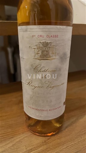Burdeos Sauternes Château Rayne Vigneau 1988