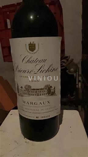 Bordeaux Margaux Grand Cru Château Prieuré-Lichine 1988