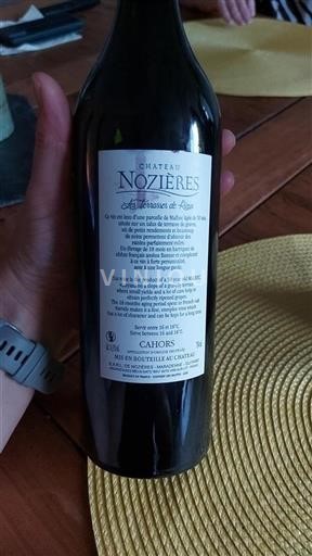 South West Cahors Château Nozières Les Terrasses de Lizières 2020