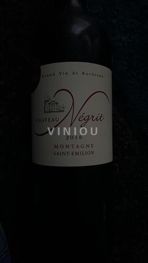 Bordeaux Montagne-Saint-Émilion Château Négrit 2018