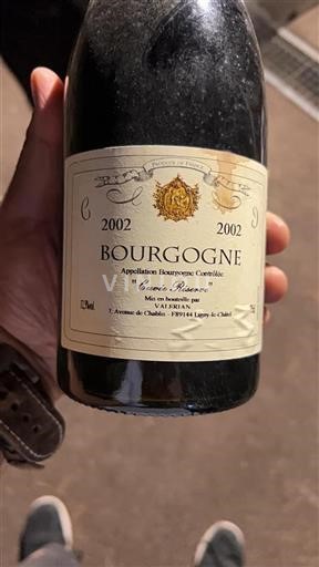 Borgoña Valerian Réserve 2002