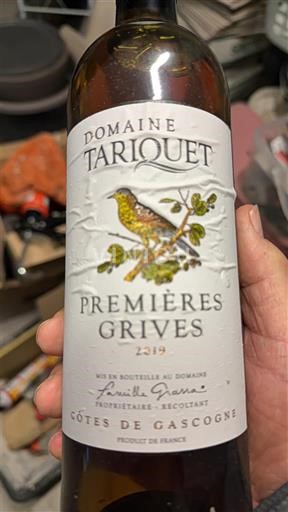 Sudoeste Côtes de Gascogne Domaine Tariquet Premières Grives 2019