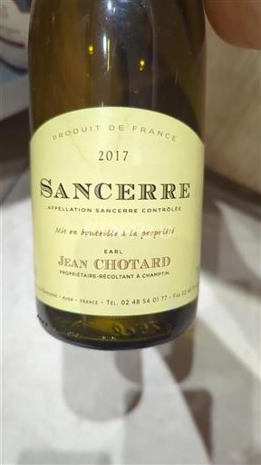Loiredalen Sancerre Jean Chotard 2017