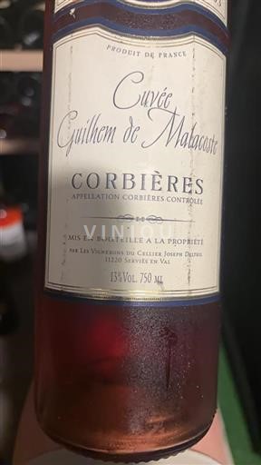 Languedoc Corbières Les Vignerons du Cellier Joseph Delteil Guilhem de Malacoste Ikke årgangsbestemt