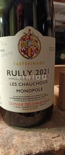 Burgundi Rully Domaine des Chauchoux Les Chauchoux 2021