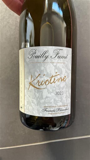 Dolina Loare Pouilly-fumé Francis Blanchet Kriotine 2023