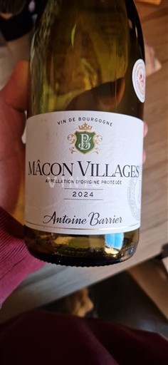 Burgundija Mâcon in Mâcon-villages Antoine Barrier 2024