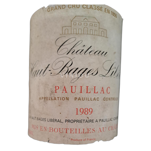 Bordeaux Pauillac Château Haut-Bages Libéral 1989