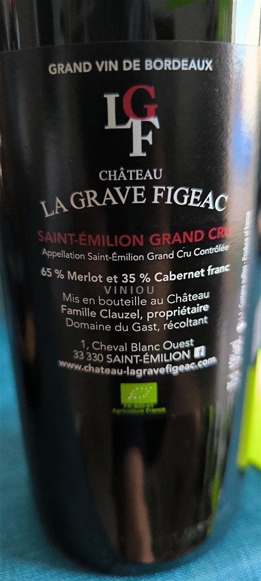 Bordeaux Saint-Émilion Grand Cru Grand Cru Château La Grave Figeac 2020