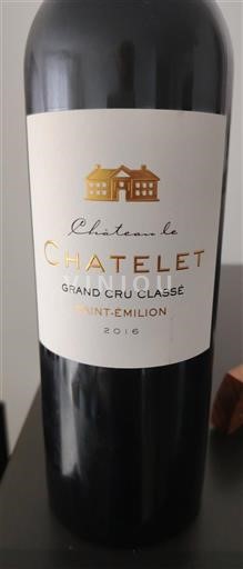 Bordeaux Saint-Émilion Grand Cru Château Le Chatelet 2016