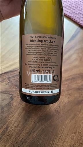 Nahe Ni doloceno Gut Hermannsberg Riesling trocken 2021