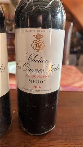 Bordeaux Médoc Cru Bourgeois Château LES ORMES SORBET 2016