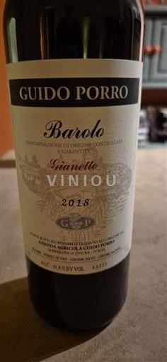 Piedmont Wines Barolo Guido Porro Gianetto 2018