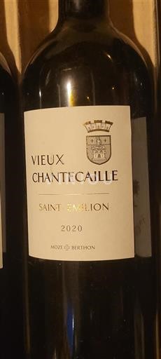 Burdeos Saint-Émilion Vieux Chantecaille 2020