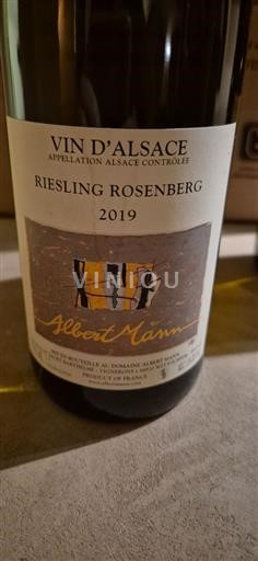 Alsace Albert Mann Riesling Rosenberg 2019