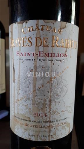 Burdeos Saint-Émilion Château Graves de Rabion 2014
