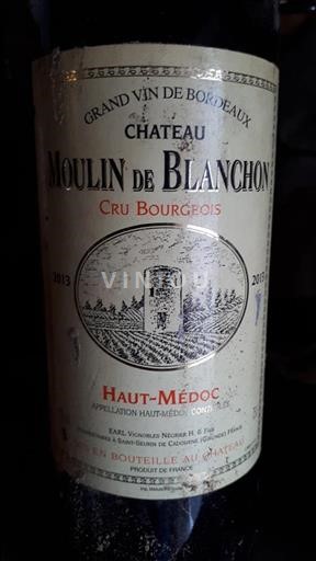Bordeaux Haut-Médoc Cru Bourgeois Château Moulin de Blanchon 2013