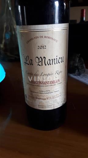 Bordeaux Puisseguin-saint-émilion La Manieu des Longues Rèves 2012