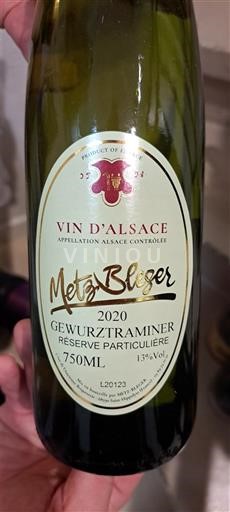 Alsace Grand Cru Metz Bleger Réserve Particulière 2020