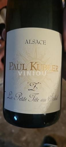 Alsace Paul Kubler Z La Petite Tête au Soleil 2016